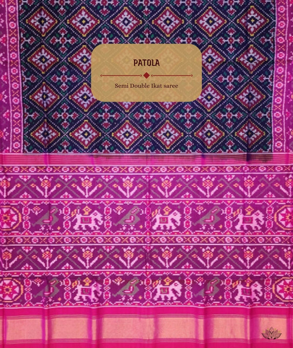 Patola Semi Double Ikat Sarees