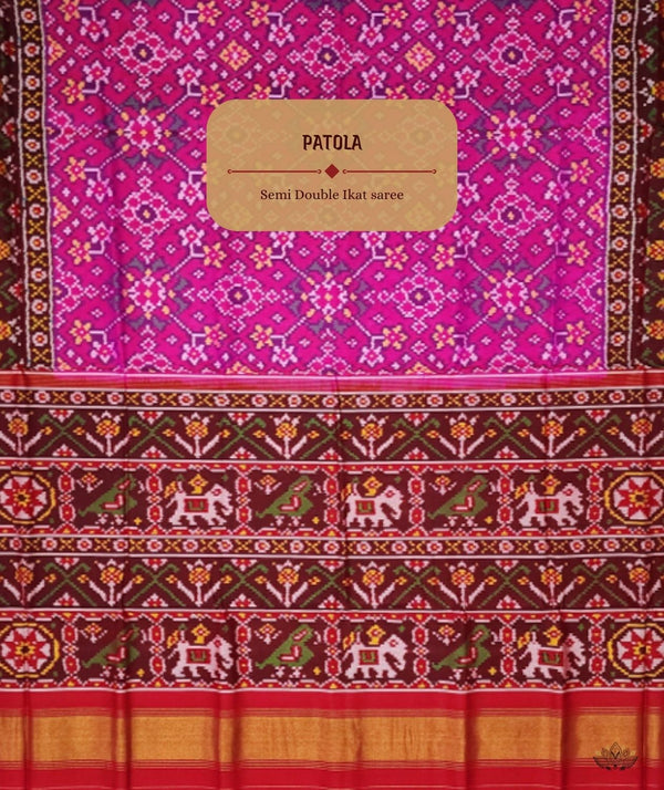 Patola Semi Double Ikat Sarees