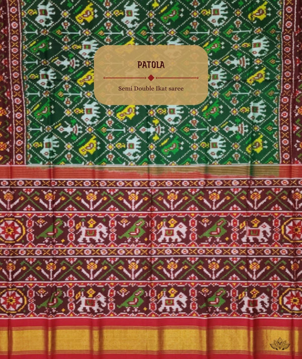 Patola Semi Double Ikat Sarees