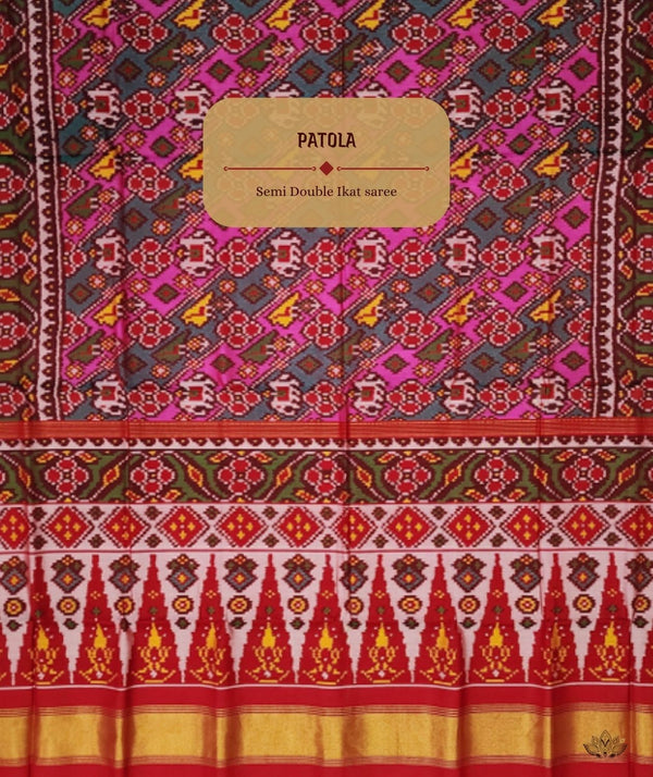 Patola Semi Double Ikat Sarees