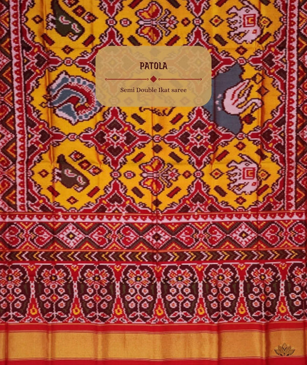 Patola Semi Double Ikat Sarees