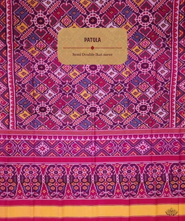 Patola Semi Double Ikat Sarees