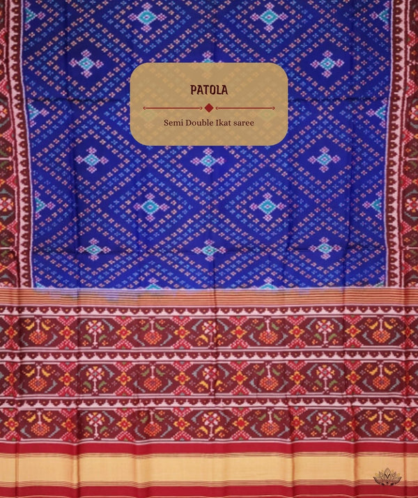 Patola Semi Double Ikat Sarees