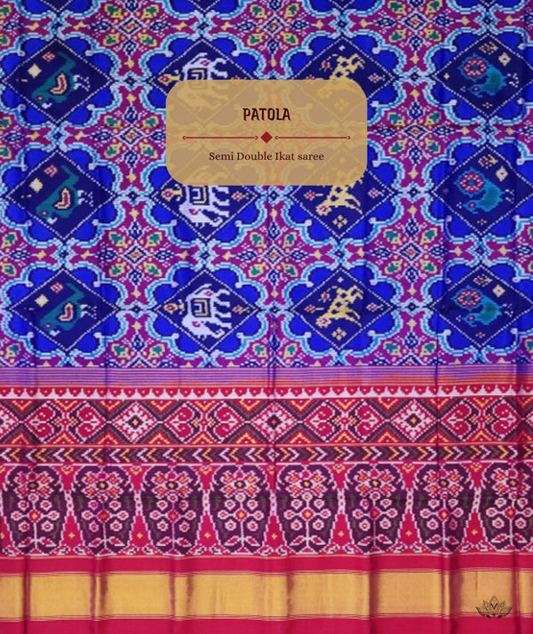 Patola Semi Double Ikat Sarees