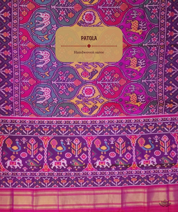 Patola Semi Double Ikat Sarees