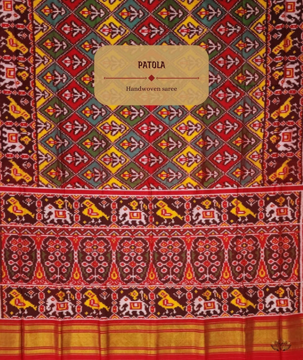 Patola Semi Double Ikat Sarees