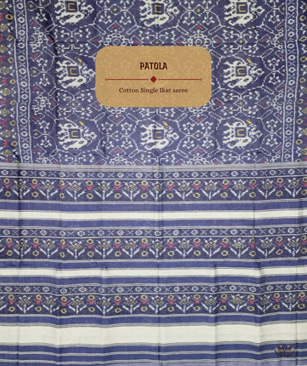 Cotton Single Ikat Patola Saree