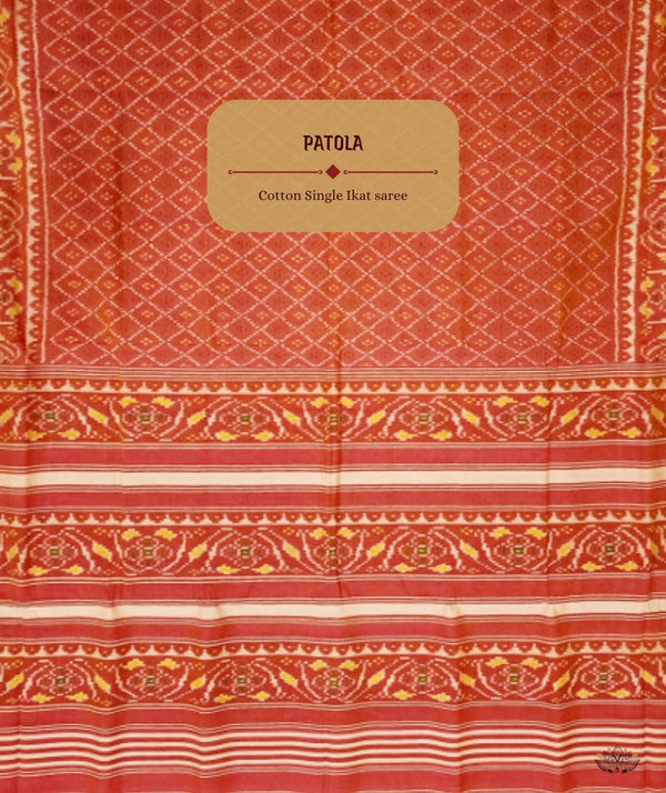 Cotton Single Ikat Patola Saree