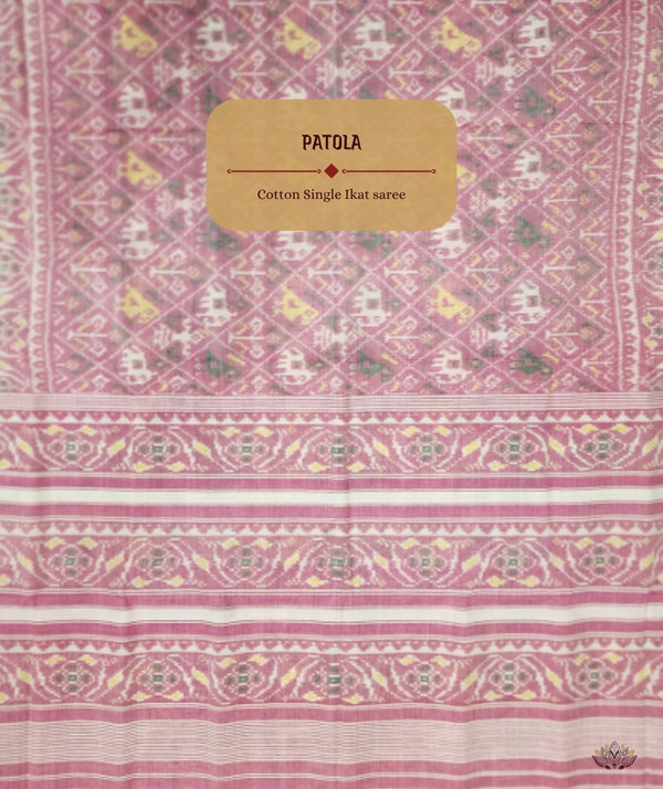 Cotton Single Ikat Patola Saree