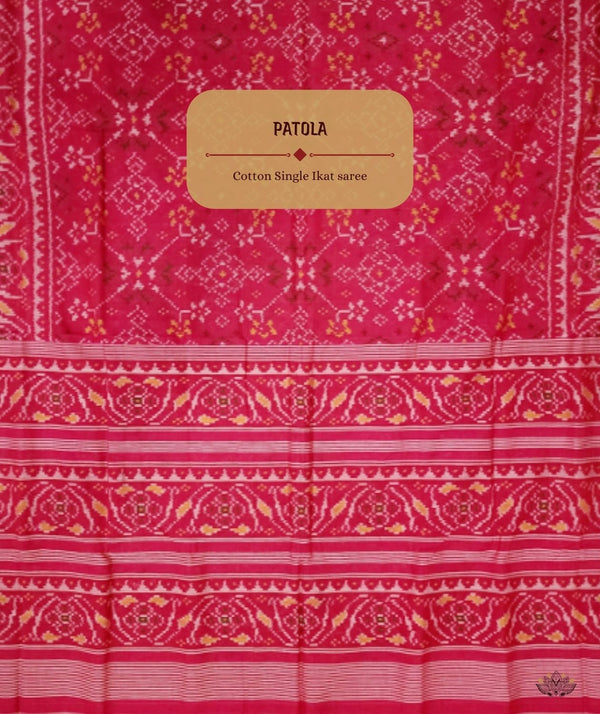 Cotton Single Ikat Patola Saree