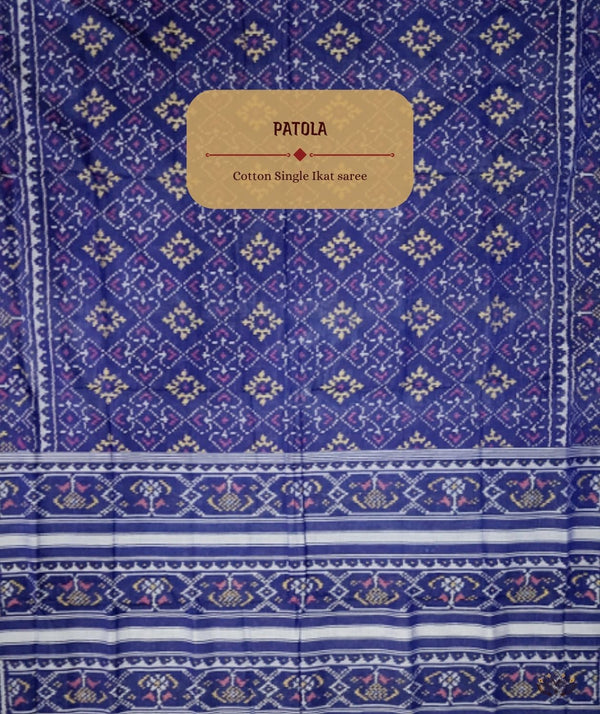 Cotton Single Ikat Patola Saree