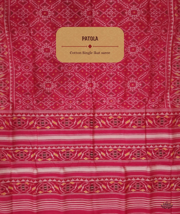 Cotton Single Ikat Patola Saree