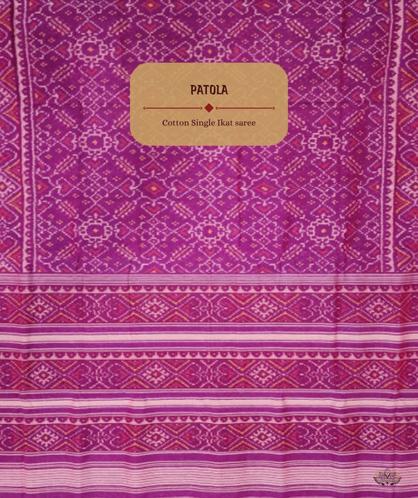 Cotton Single Ikat Patola Saree