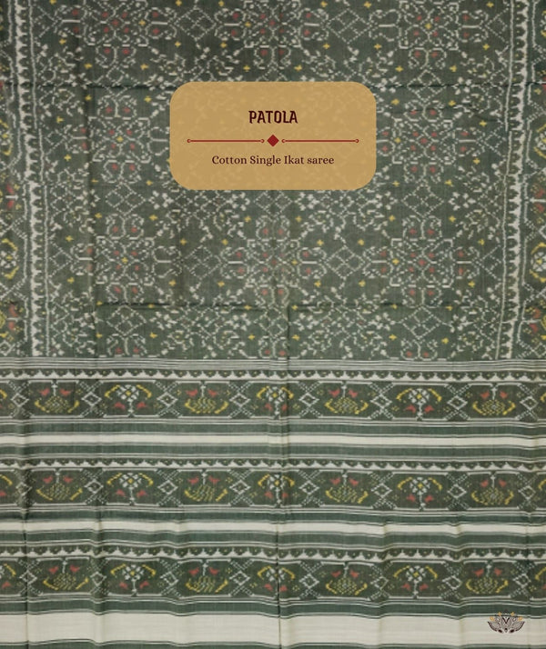 Cotton Single Ikat Patola Saree