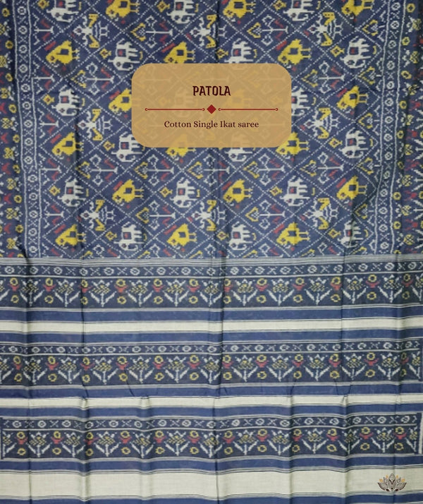 Cotton Single Ikat Patola Saree