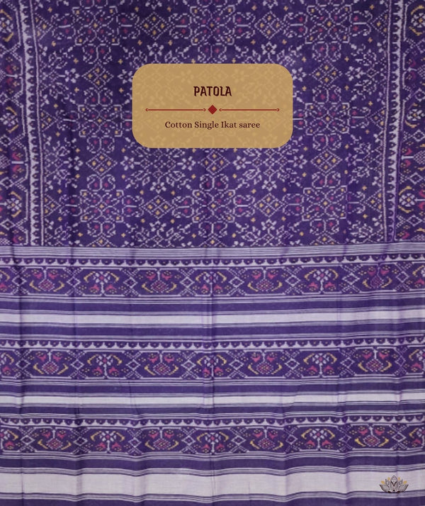Cotton Single Ikat Patola Saree