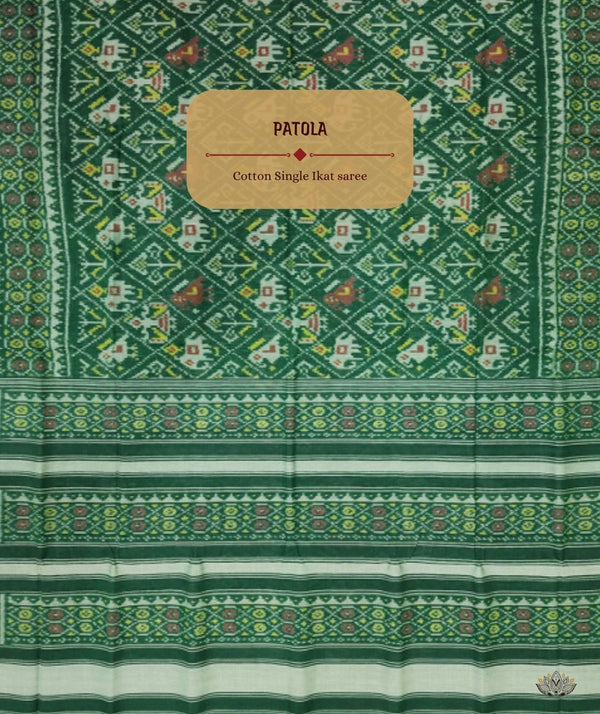 Cotton Single Ikat Patola Saree