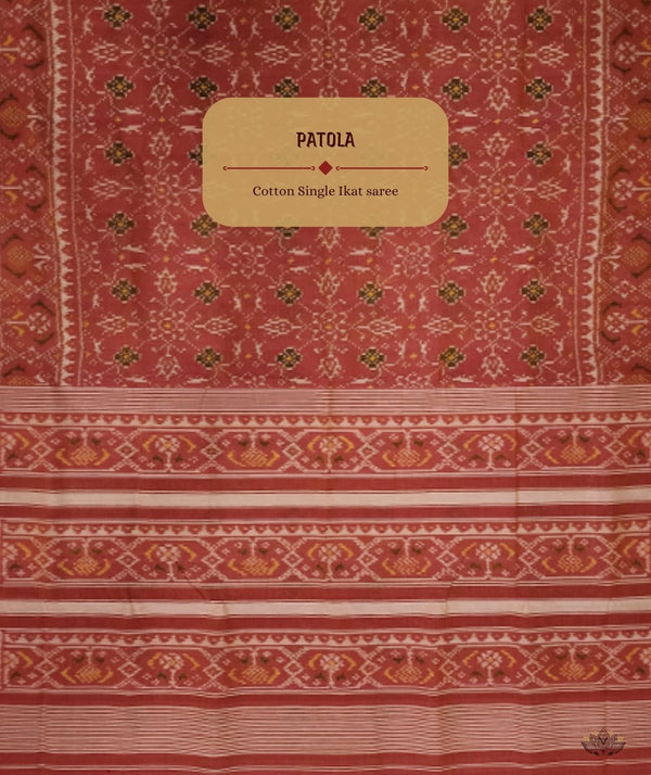 Cotton Single Ikat Patola Saree