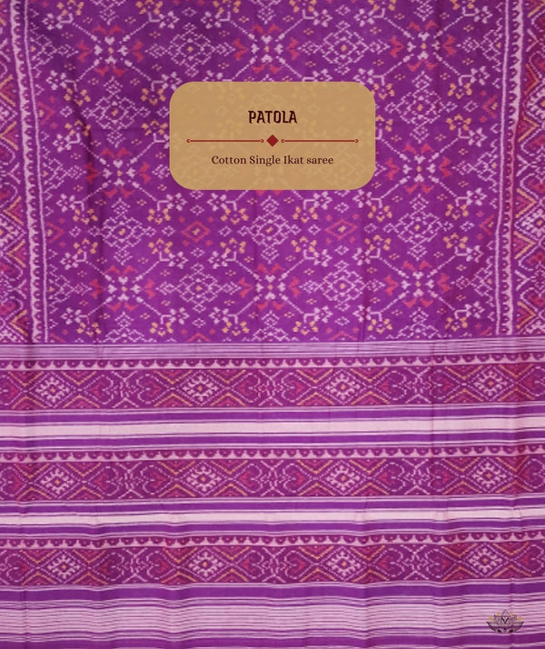 Cotton Single Ikat Patola Saree