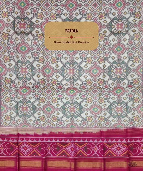 SEMI DOUBLE IKAT PATOLA DUPATTA