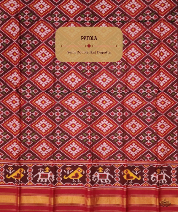 SEMI DOUBLE IKAT PATOLA DUPATTA