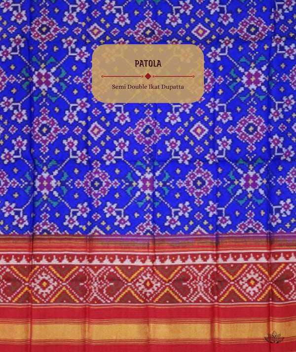 SEMI DOUBLE IKAT PATOLA DUPATTA