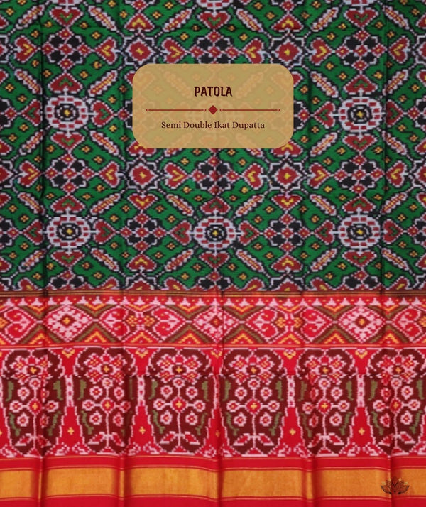 SEMI DOUBLE IKAT PATOLA DUPATTA