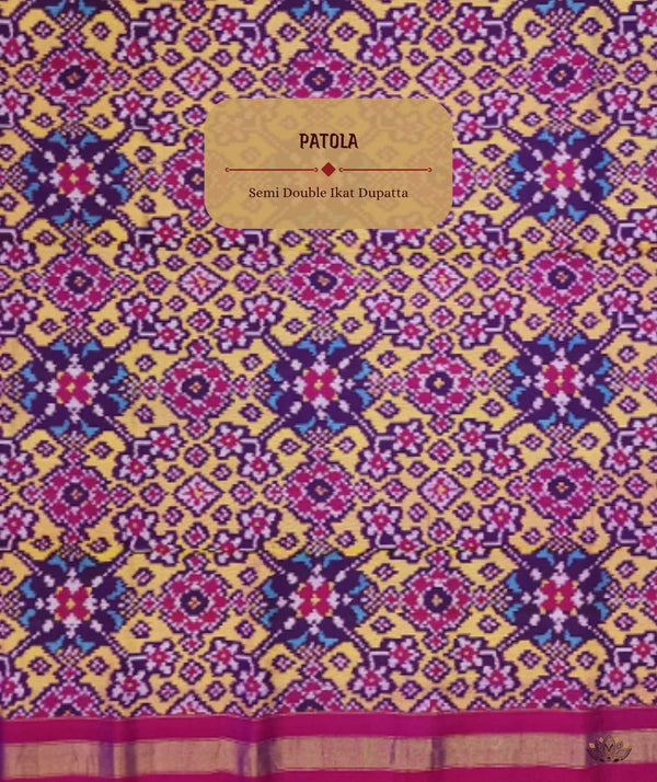SEMI DOUBLE IKAT PATOLA DUPATTA