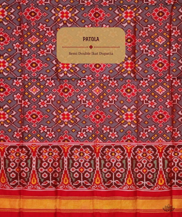 SEMI DOUBLE IKAT PATOLA DUPATTA