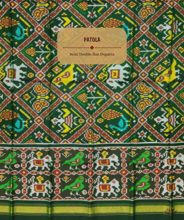 SEMI DOUBLE IKAT PATOLA DUPATTA