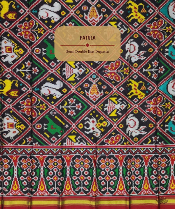 SEMI DOUBLE IKAT PATOLA DUPATTA