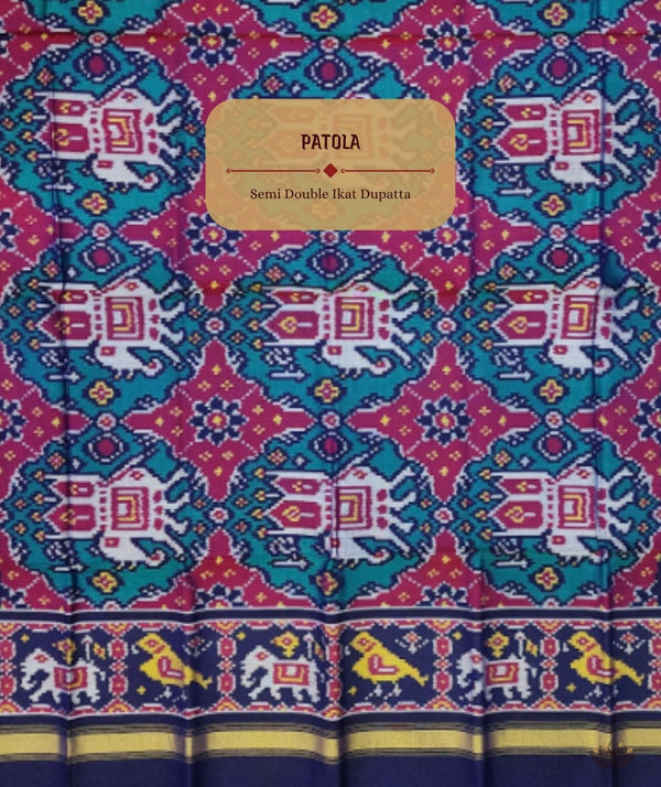 SEMI DOUBLE IKAT PATOLA DUPATTA