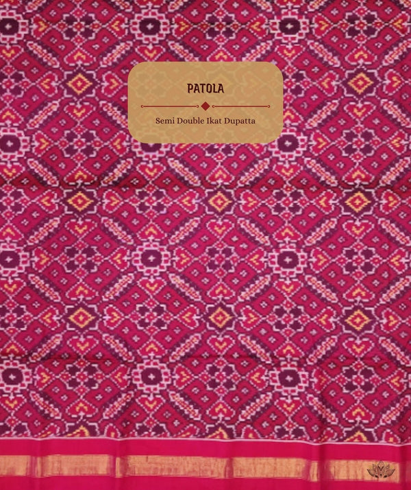 SEMI DOUBLE IKAT PATOLA DUPATTA