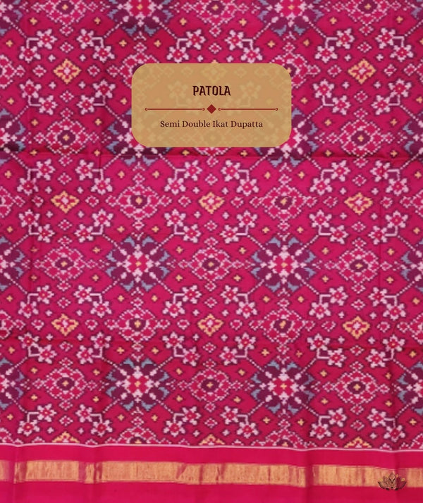 SEMI DOUBLE IKAT PATOLA DUPATTA