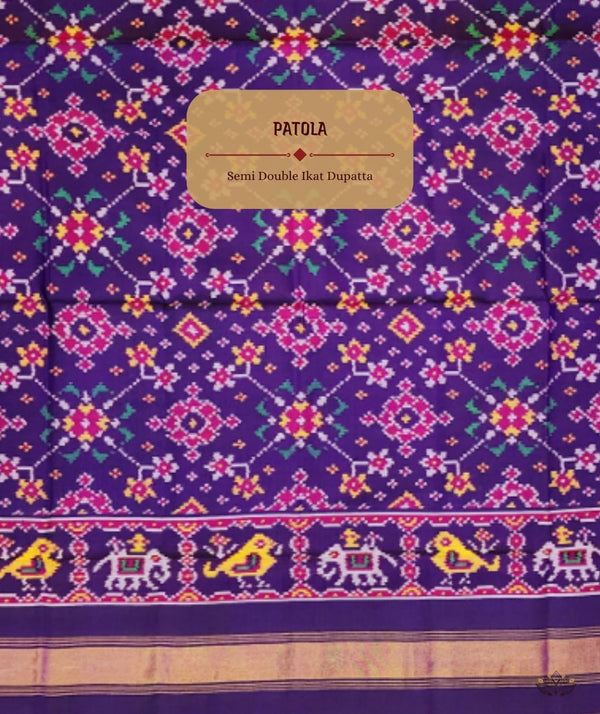 SEMI DOUBLE IKAT PATOLA DUPATTA