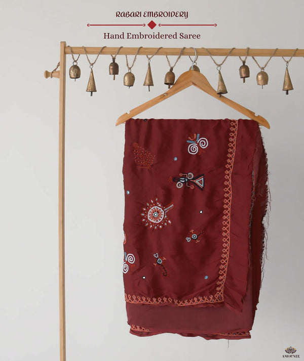 Rabari Embroidery Saree