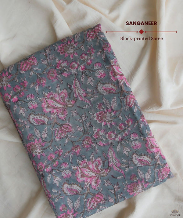 Chanderi Sanganeri Printed  Sarees