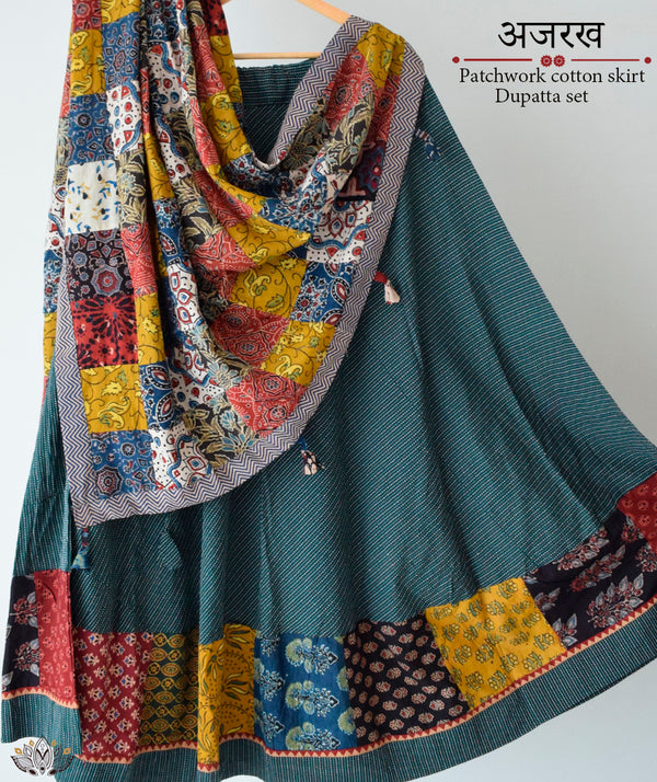Barmer Applique Lehenga Dupatta Set