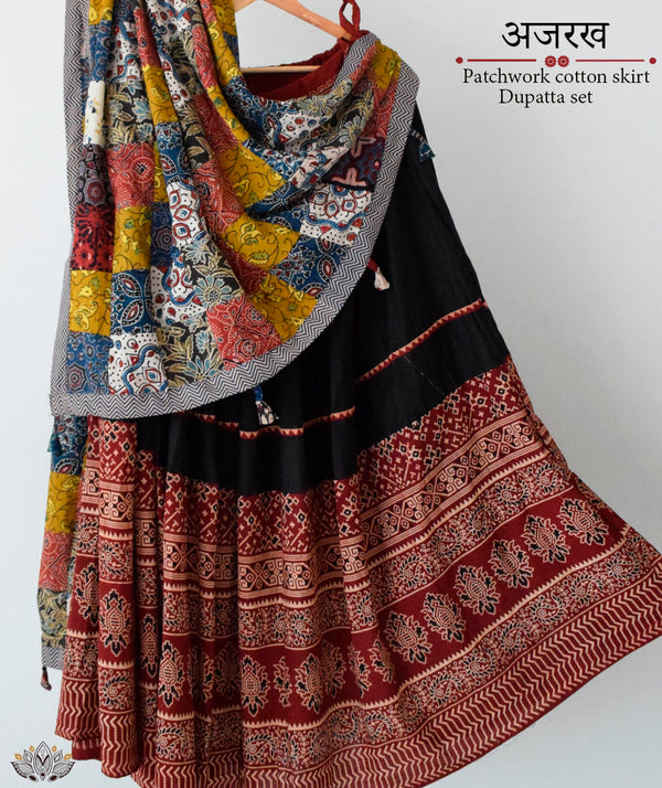 Barmer Applique Lehenga Dupatta Set