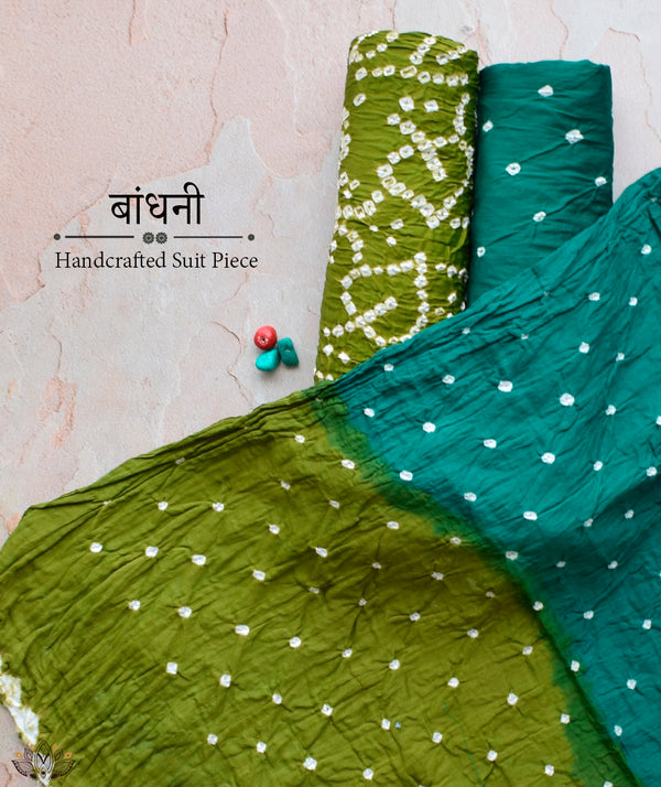 BANDHANI COTTON SUIT PIECE