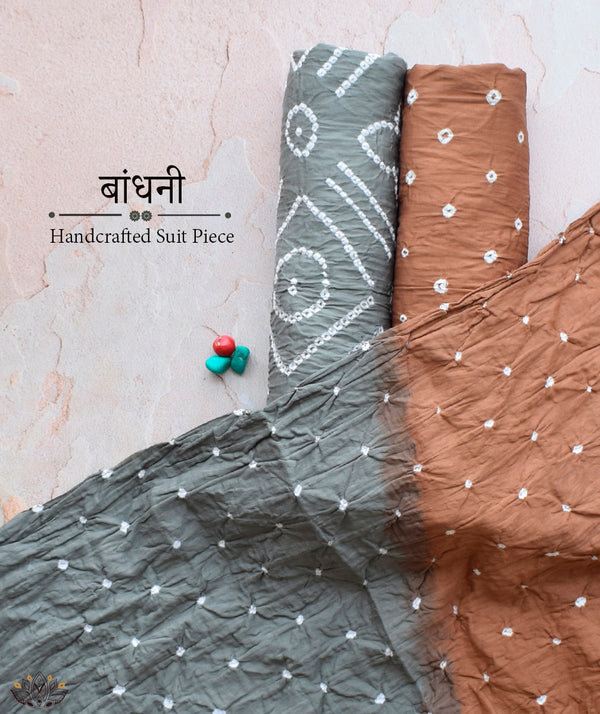 BANDHANI COTTON SUIT PIECE