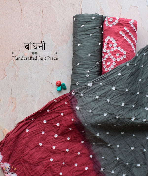BANDHANI COTTON SUIT PIECE