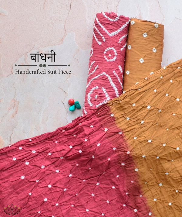 BANDHANI COTTON SUIT PIECE