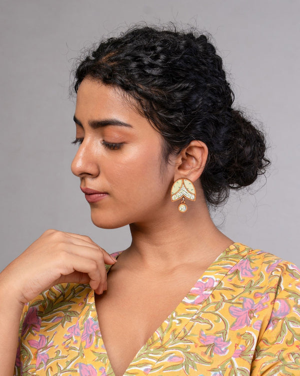 WHE Green Bloom Repurposed Fabric and Wood Studs