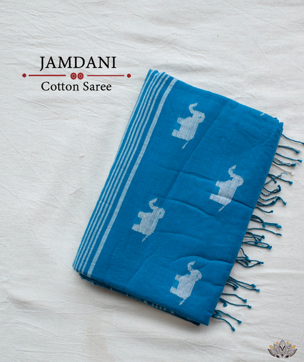 EXCLUSIVE JAMDANI MUSLIN COTTON HANDMADE SAREE