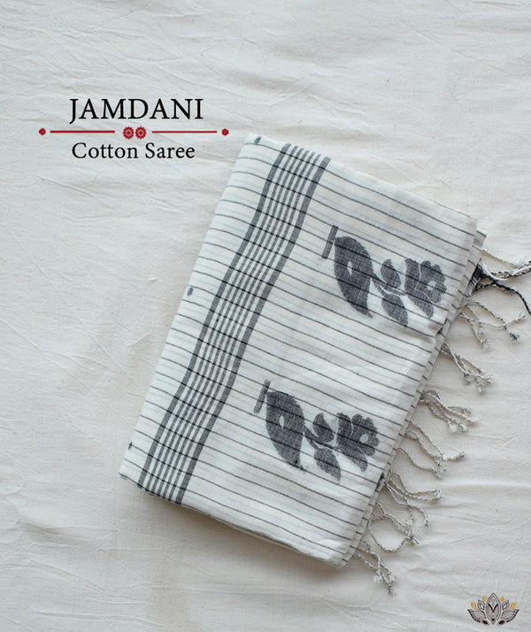EXCLUSIVE JAMDANI MUSLIN COTTON HANDMADE SAREE