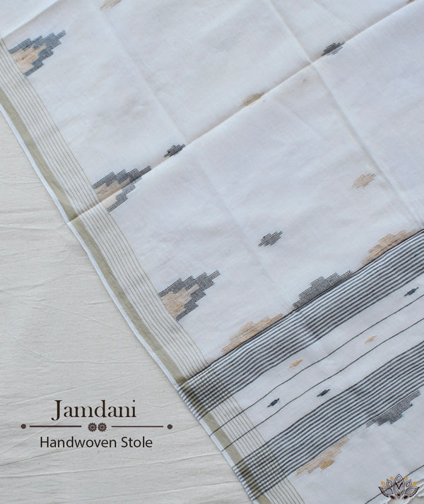 JAMDANI COTTON HANDMADE STOLE
