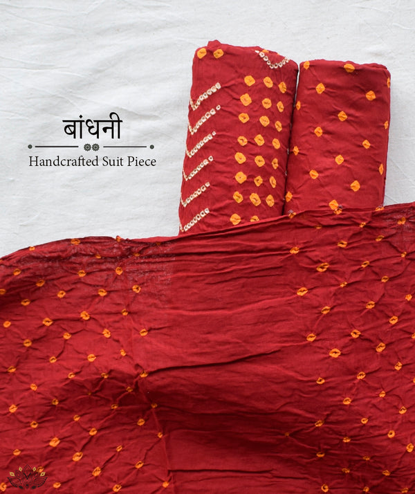 BANDHANI COTTON SUIT PIECE