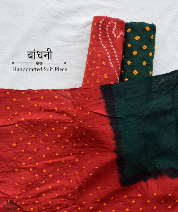 BANDHANI COTTON SUIT PIECE