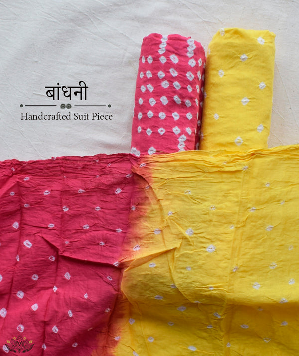 BANDHANI COTTON SUIT PIECE